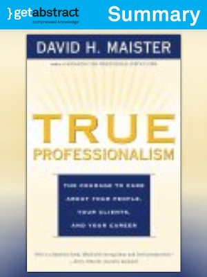 cover image of True Professionalism (Summary)